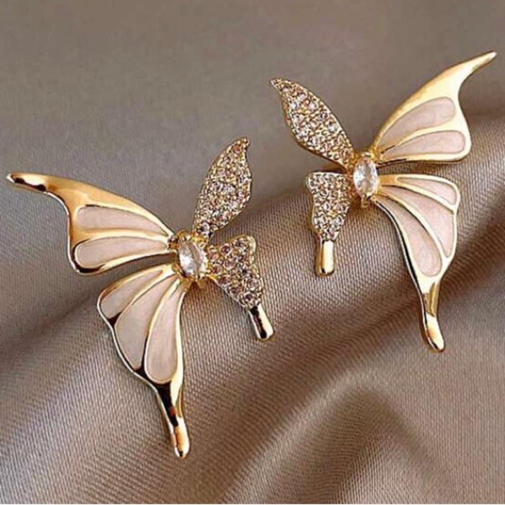 Gold Butterfly Earrings
